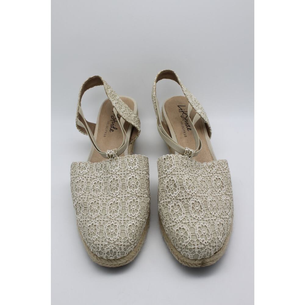 LifeStride Boho Chic Cottagecore Katrina 2 Espadrille Low Wedge Heel Sandals 11W